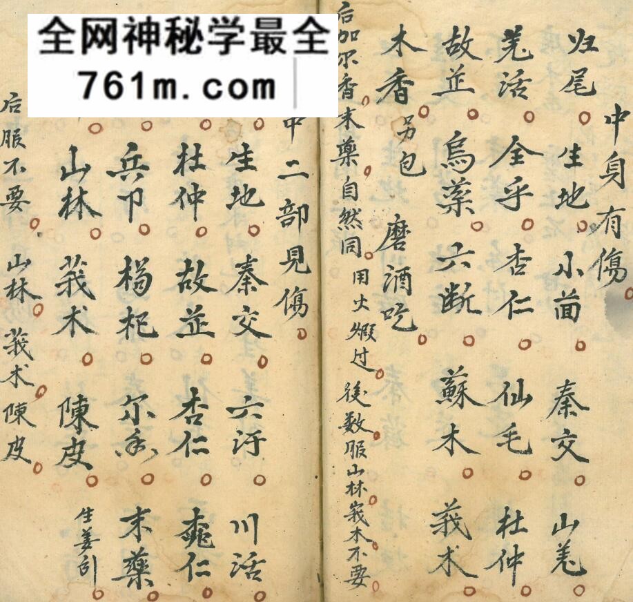 《伤科药书》