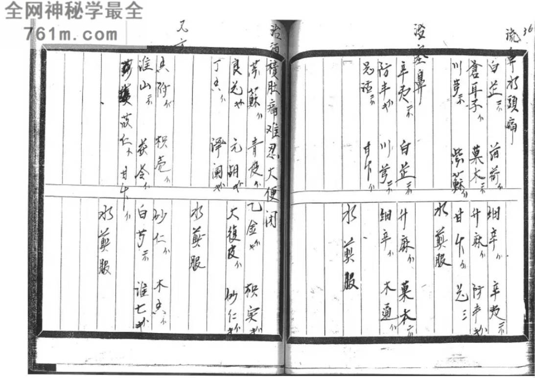 民间老中医行医经验手写方