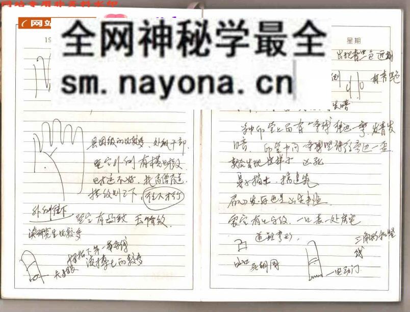 冲天居士李纯文《手面相授徒讲课笔记》61页双面
