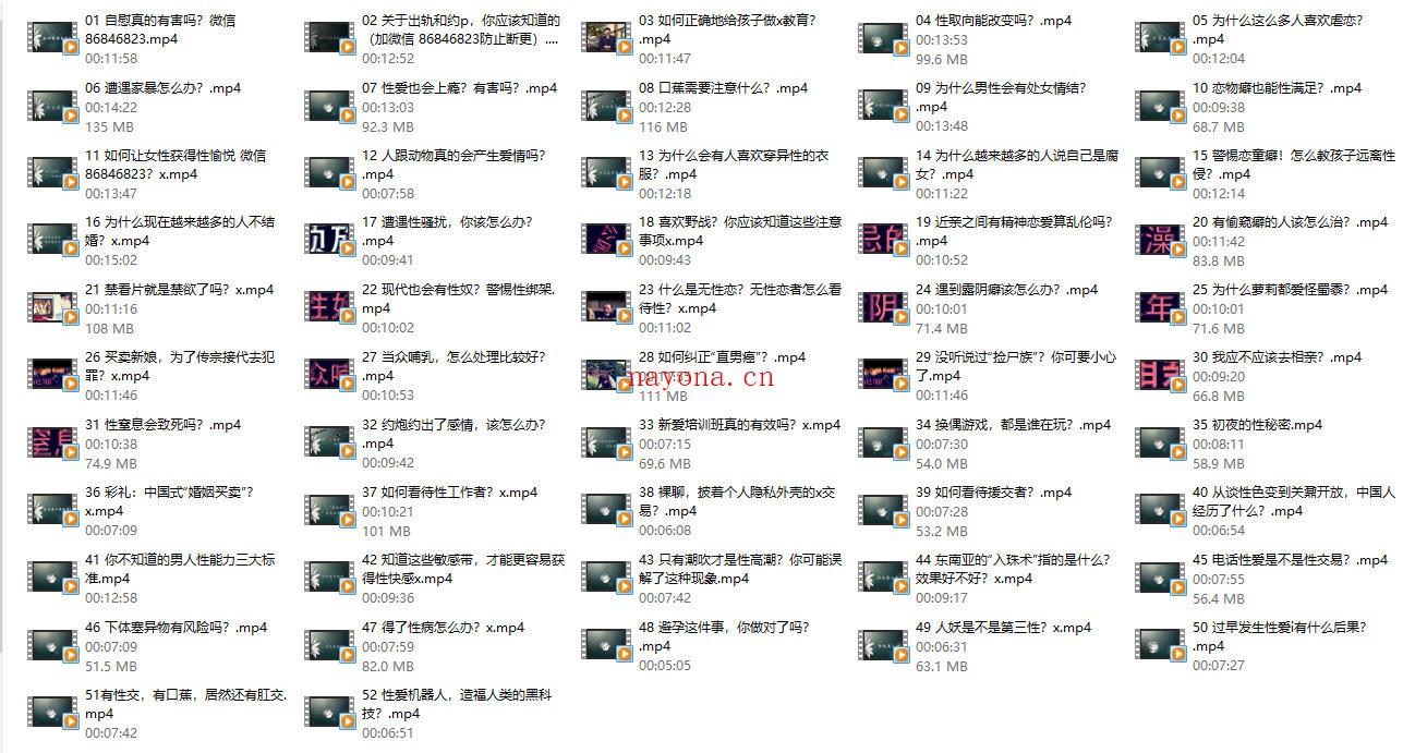 李银河《52堂X学课》