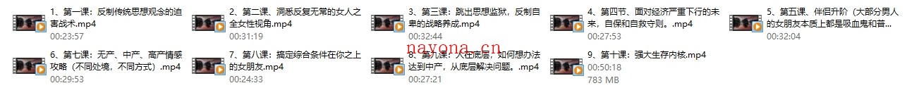 本渡情感《普通男性升阶之道》9节