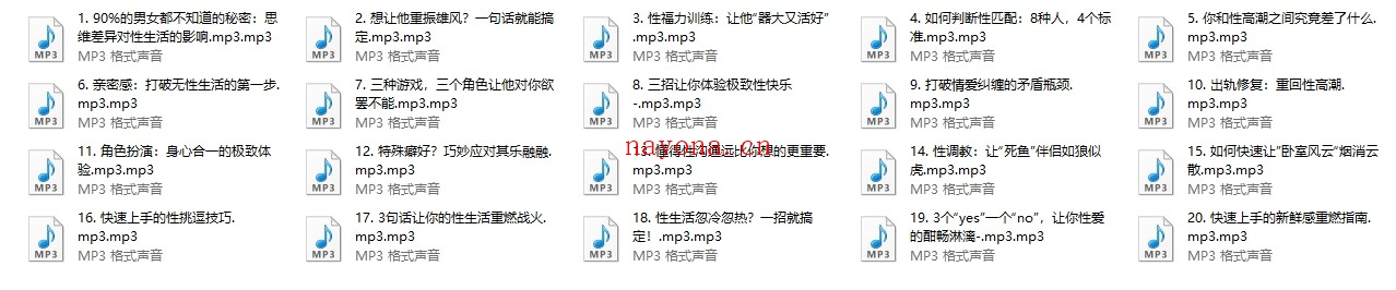 卢悦老师性爱课堂《夫妻生活那点事》20节音频