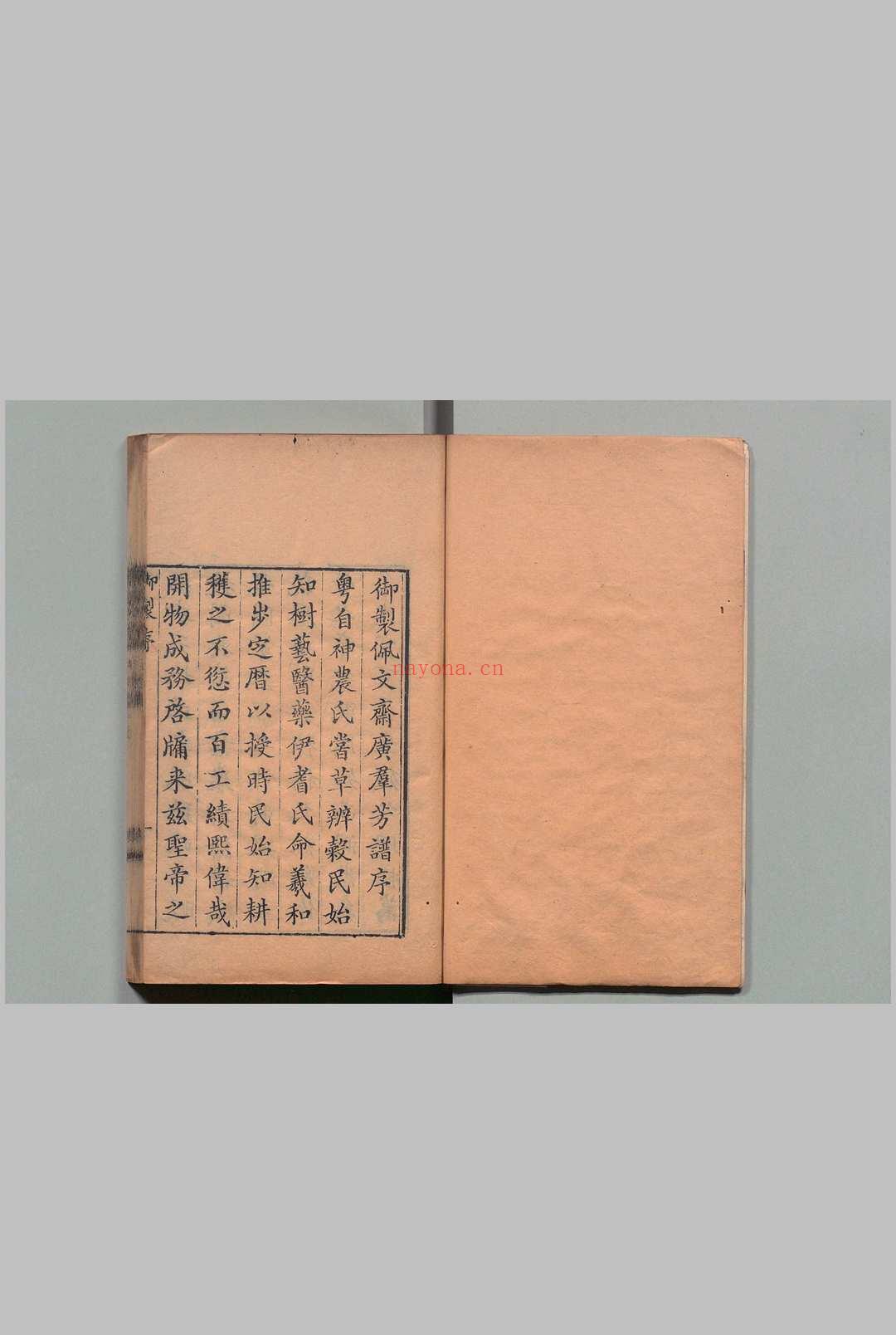 佩文斋广群芳谱 100卷目２卷 汪灏,清同治7年