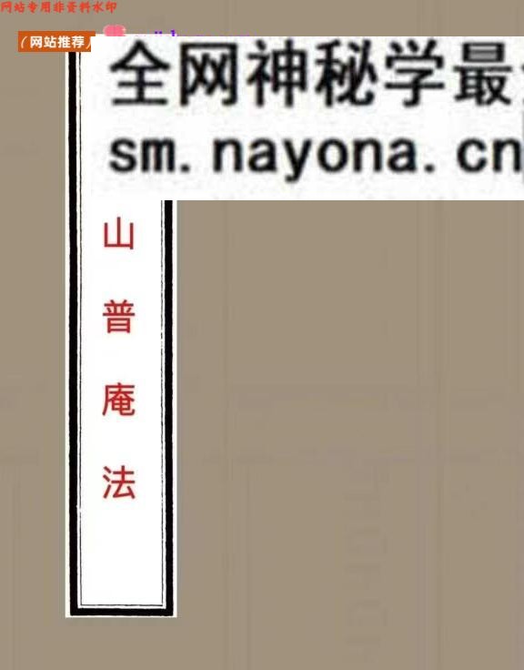 《闾山普庵法》闾山普庵符法本