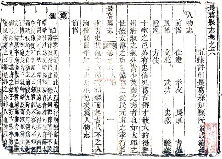 ［乾隆］长葛县志十卷（清）阮景咸纂修  清乾隆十二年（1747）刻本 PDF下载 | 华中地区 | 县志下载 | 中国地方史志网