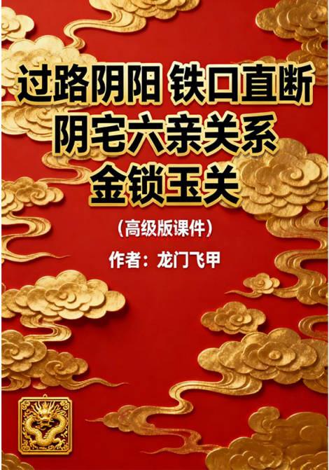 张旭 龙门飞甲《过路阴阳、铁口直断、阴宅六亲关系、金锁玉关》高级版170页.PDF电子版