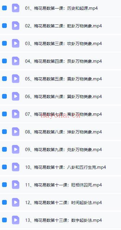 鑫河《梅花易数精品课》视频课26集