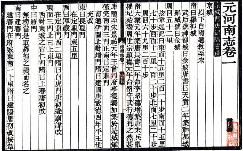 元河南志四卷(清)徐松辑 清刻本PDF下载 | 华中地区 | 县志下载 | 中国地方史志网
