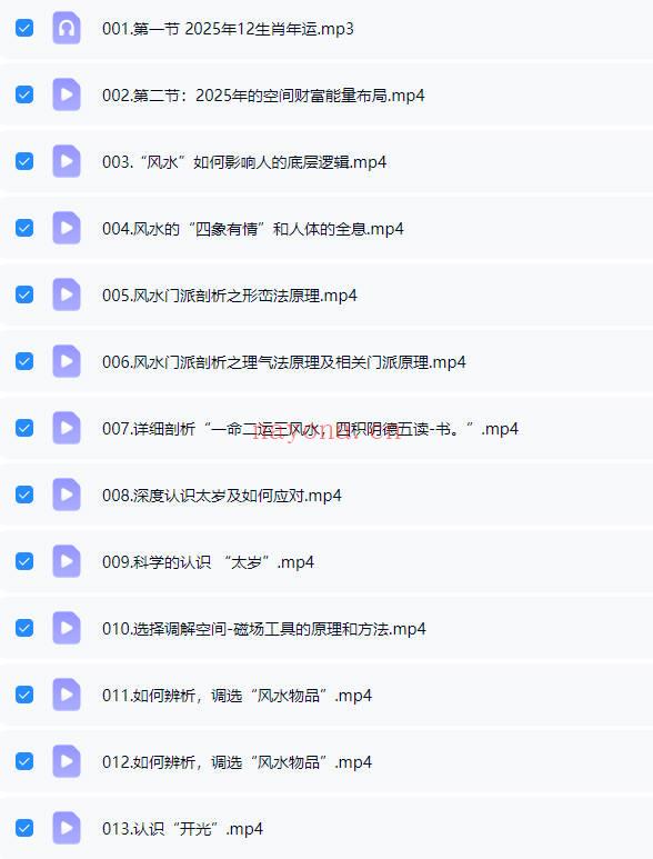 伏泓霖2025年《十二生肖年运与空间财富能量布局》视频课26集