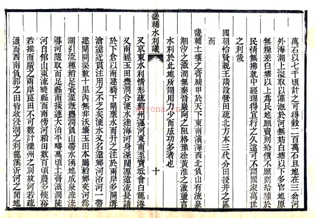 畿辅水利议一卷滇轺纪程荷戈纪程 林则徐撰 光绪三年(1877).