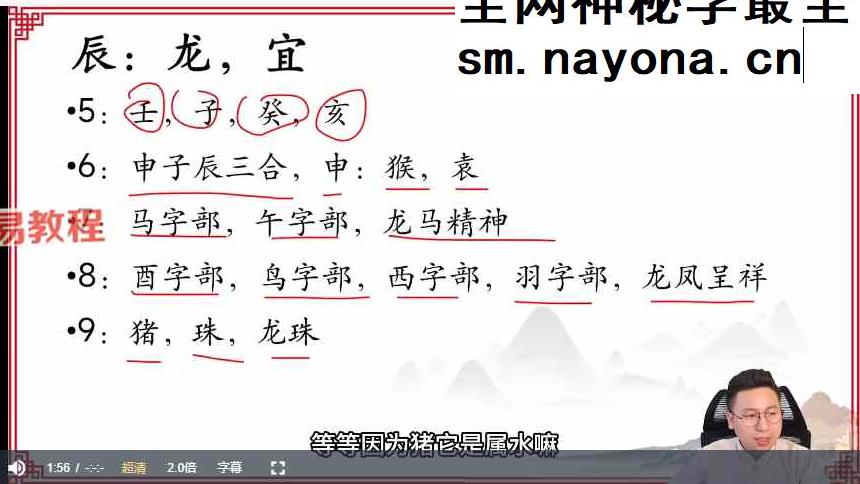 壹成老师中华姓名学（生肖姓名）视频5集