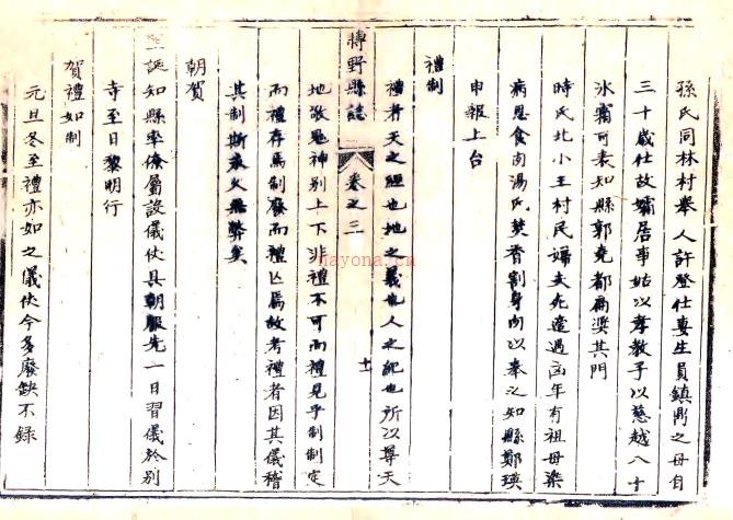 ［康熙］博野县志四卷 王国泰修 刘声等纂 康熙十五年（1676）刻本.