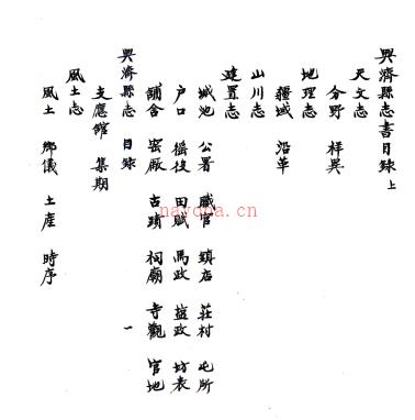 [嘉靖]兴济县志书二卷 (明)郑孝纂 清抄本.