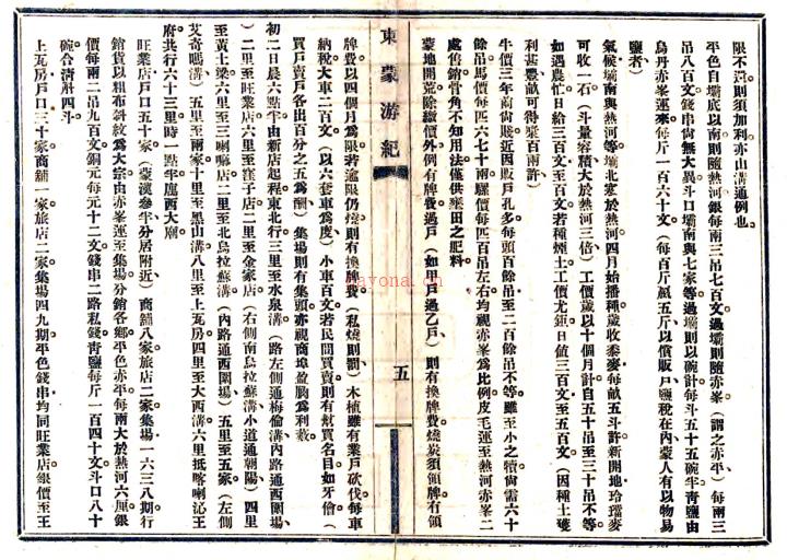 东蒙游记（内蒙古东部调查日记）一卷 冯诚求[撰 ]民国2年(1913) 铅印本.