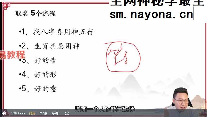 壹成老师中华姓名学（生肖姓名）视频5集