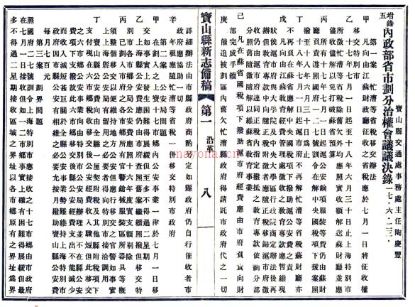 [民国]宝山县新志备稿十三卷首一卷 赵恩鉅 王锺琦 民国20年(1931) 铅印本 | 华东地区 | 县志下载 | 中国地方史志网
