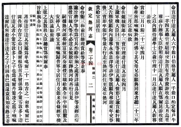 ［乾隆］钦定热河志一百二十卷 和珅纂修 乾隆刻本.