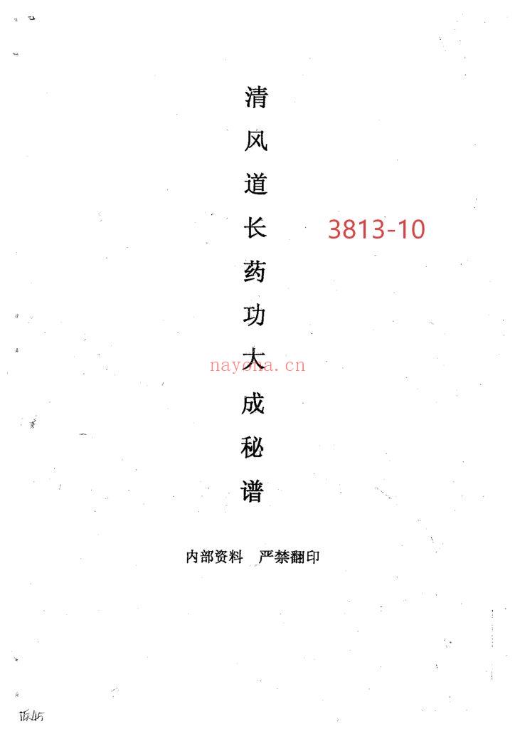 《清风道长药功大成秘谱》10