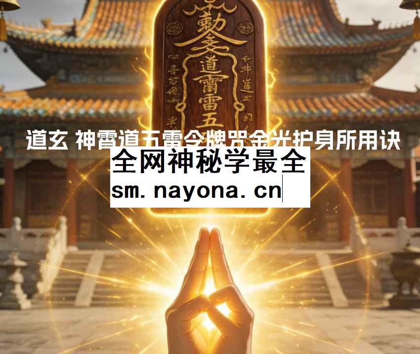 2512329道玄 神霄道五雷令牌咒金光护身所用诀 视频+音频+课件Y插图