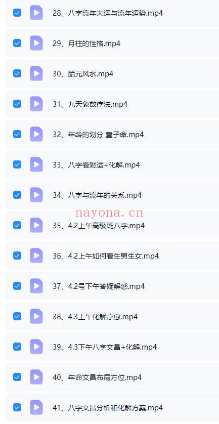 翊桐《数字八字命理学》视频课41集