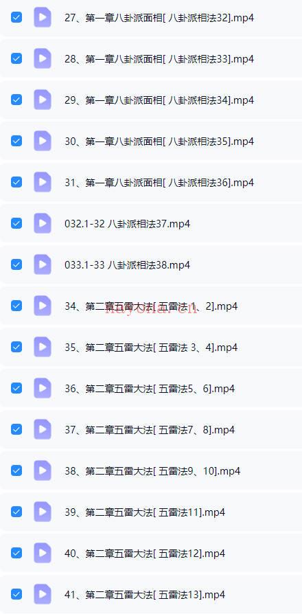 李洪亮《八卦派相法及五雷法》视频课41集