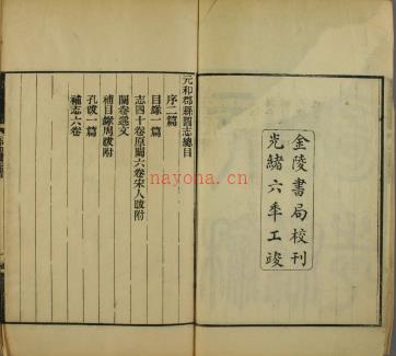 元和郡县图志（卷1-40），早稲田大学図书馆藏书 李吉甫撰 光绪6-8[1880-1882]金陵书局 | 古籍其他 | 县志下载 | 中国地方史志网