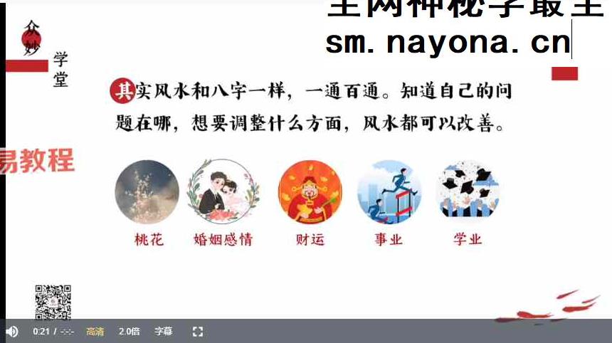 众妙学堂【简易风水】视频5集