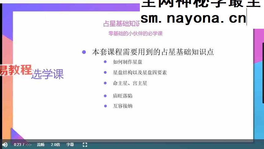 一套情感占星课，打开你的恋爱格局，和苦情戏说拜拜 视频12集