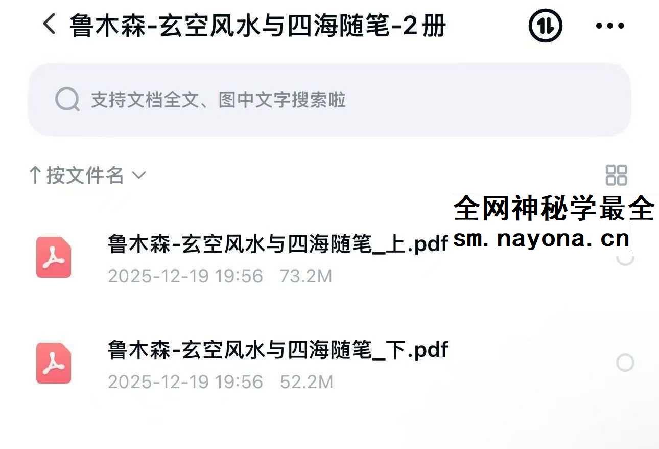 鲁木森《玄空风水与四海随笔》上册+下册