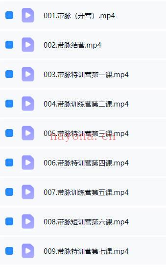 迷罗亲讲《带脉训练营》玉带环腰调理带脉「带脉总束诸经」视频课9集