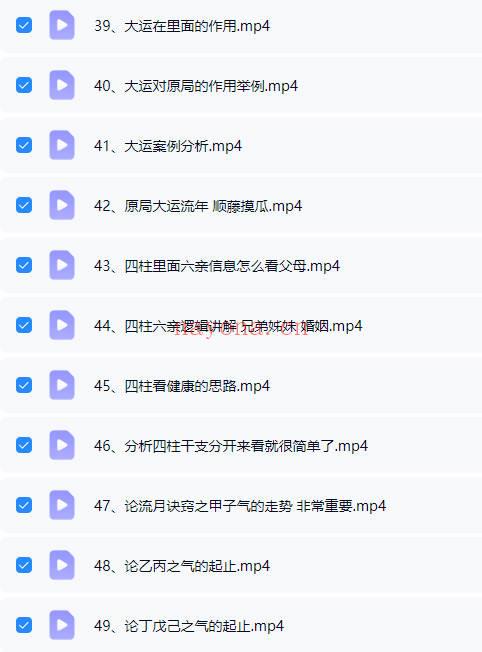 四品《四柱八字系统教程》视频课63集
