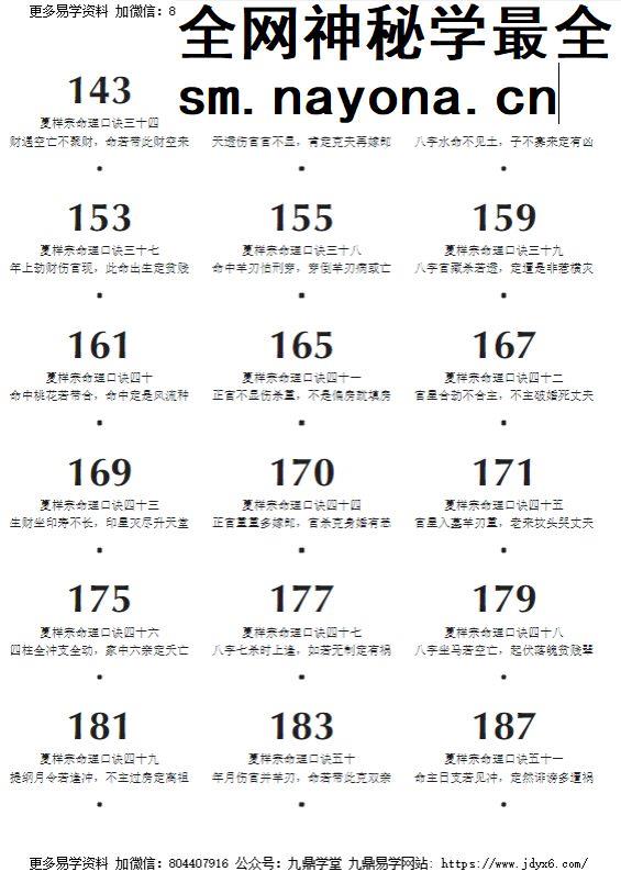 夏光明《不传之秘夏仲祥定当诀&最后的六十六个夏样宗命理口诀》272页pdf