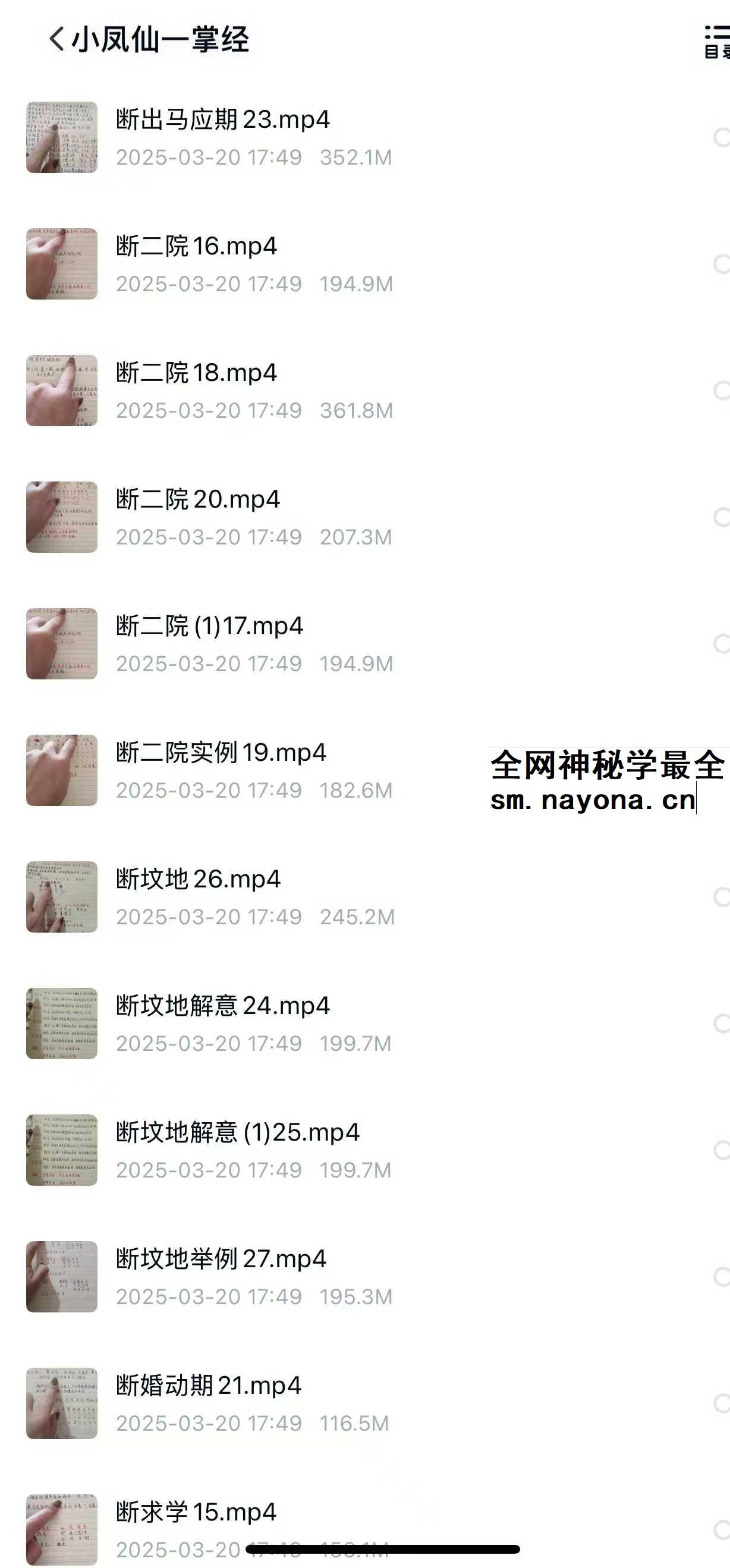 小凤仙一掌经30集+文档