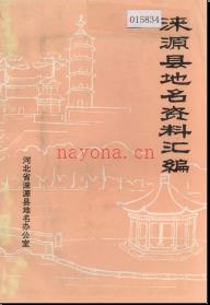 河北省涞源县地名资料汇编 1985版.pdf下载 | 华北地区 | 县志下载 | 中国地方史志网