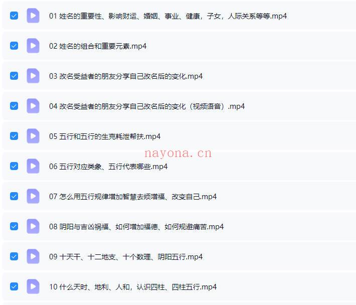 张洪铭老师《姓名学》视频课21集