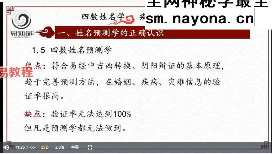 林可微《四数姓名学-灾难疾病预测专题》视频直播课7集