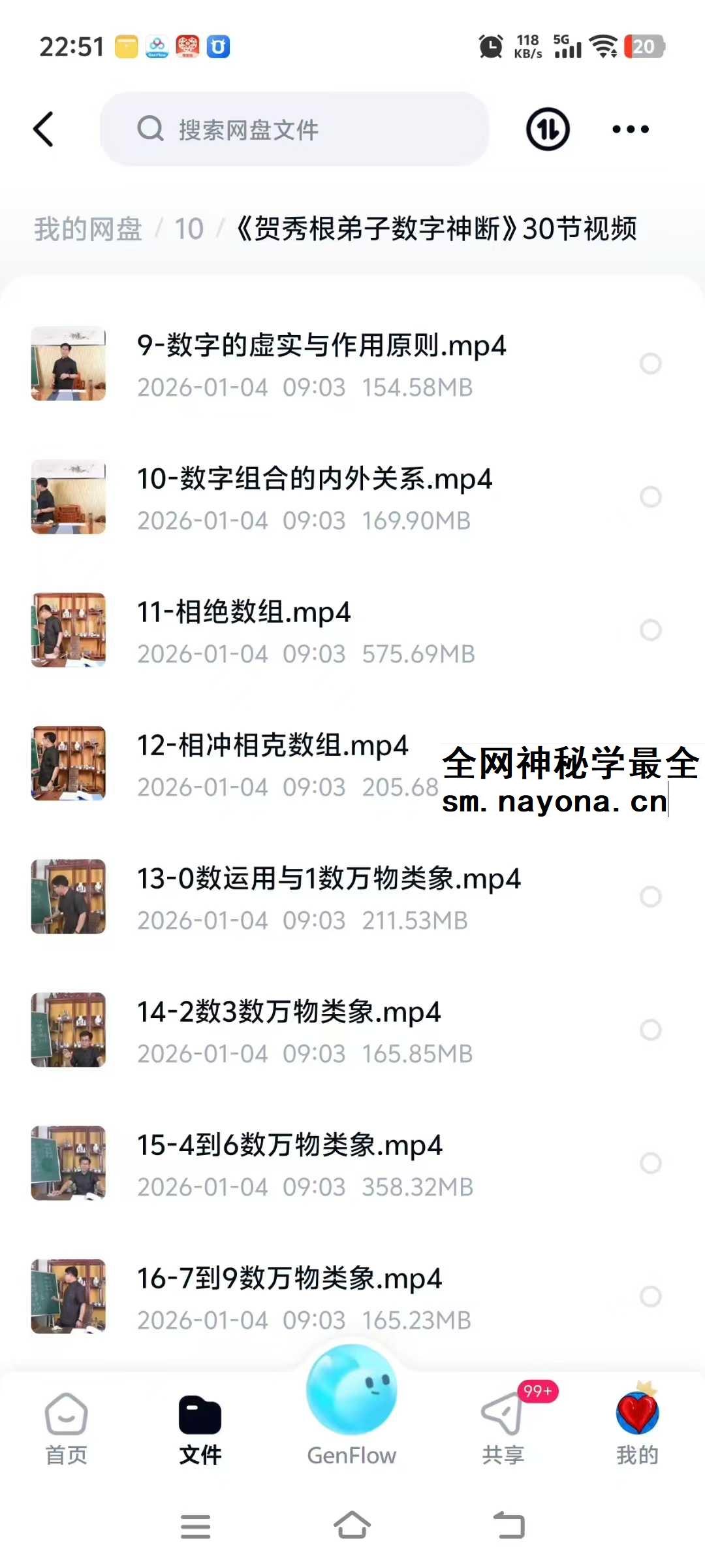 贺秀根弟子数字神断 30节视频