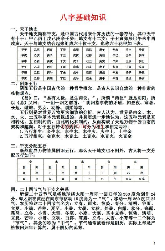 《八字特训班基础笔记》108页 八字命理 第1张