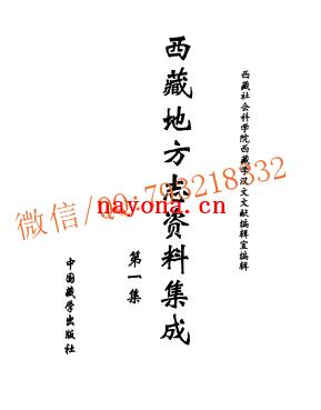 西藏地方志资料集成.pdf下载