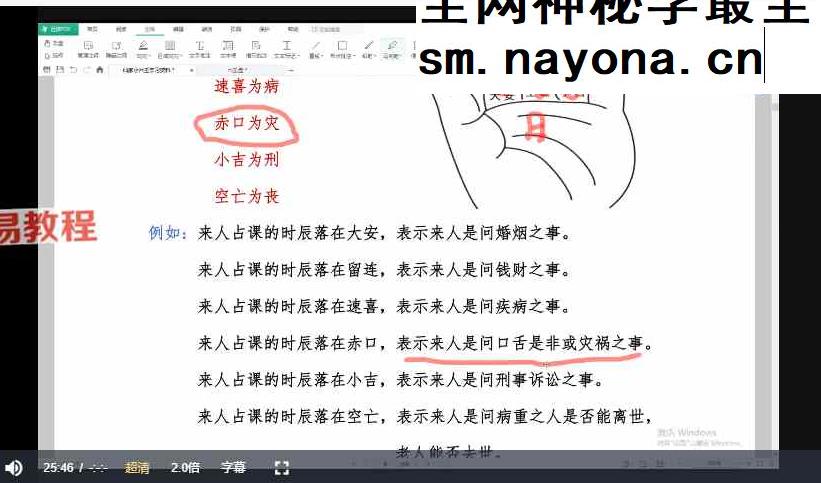 仙家小六壬课件视频2集+2个资料pdf