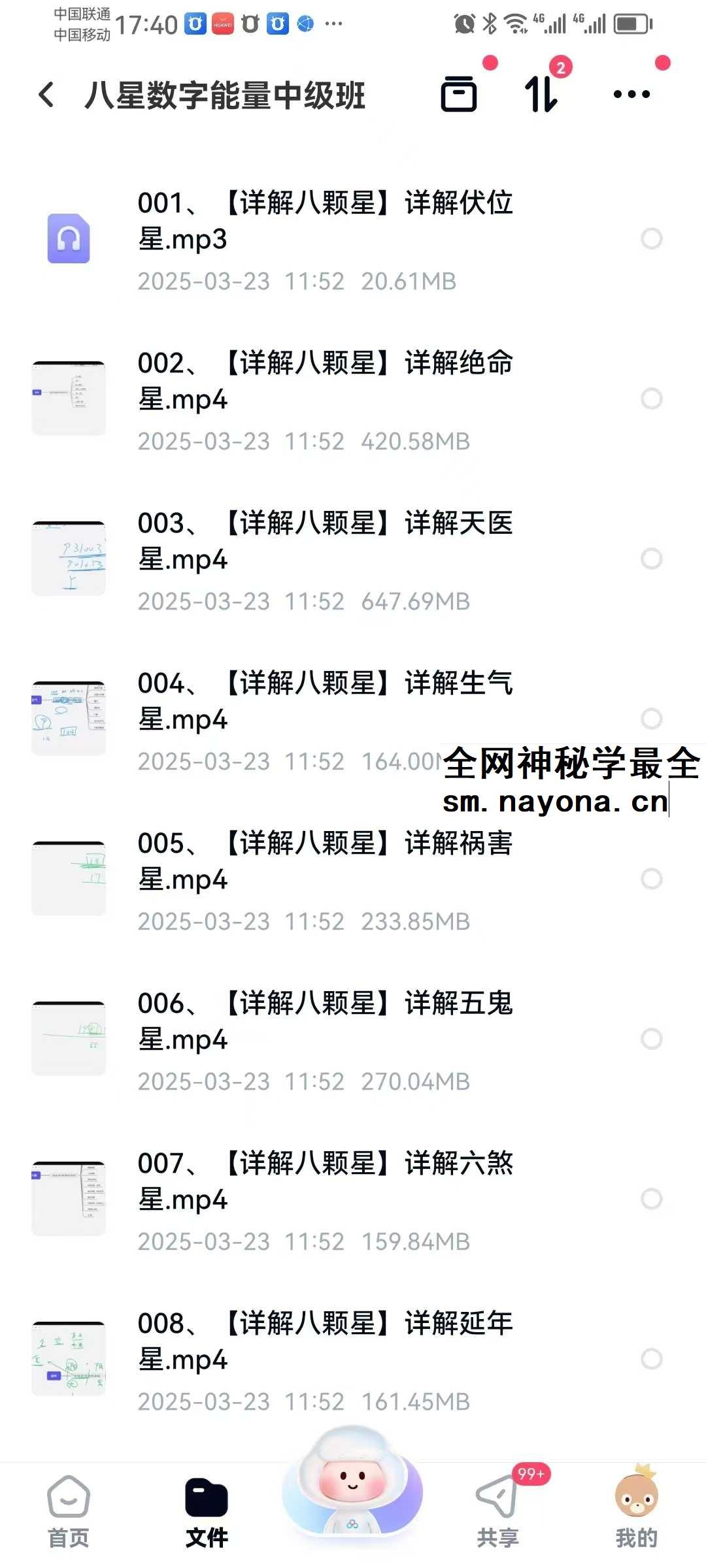 东禾易医《八星数字能量》中高级班