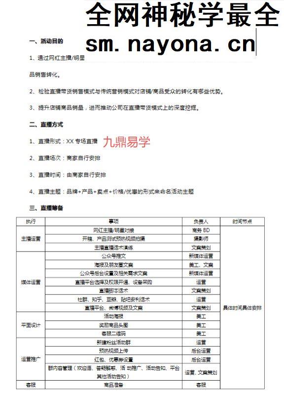 伊能静水晶直播话术2套资料