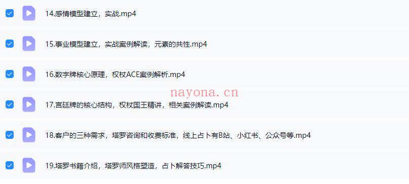 《泽芝塔罗牌系统学习课》视频课19集