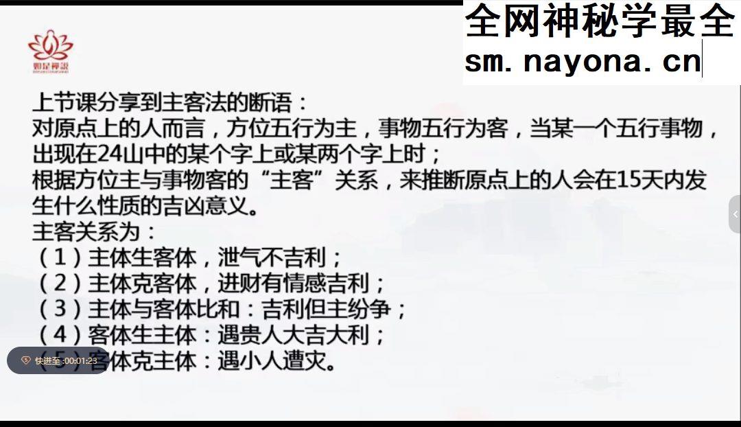 如是禅说 风水学本源布局法-主客法