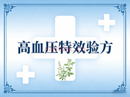 秘方【高血压特效验方】电子文档