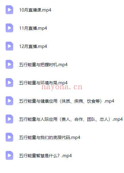 马艺甄《五行能量解读师实操班》视频课9集