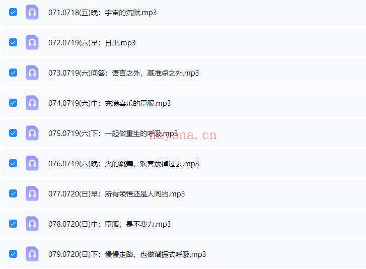 杨定一博士2025年【中道，中道到底】全球线上静心音频课200多节+配套文档