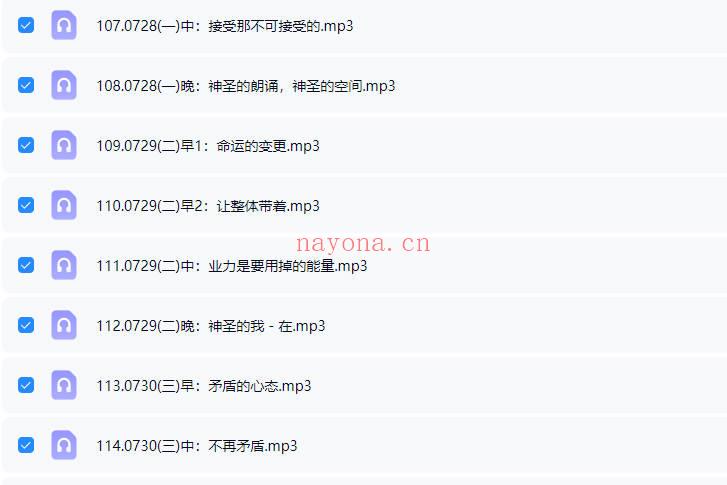 杨定一博士2025年【中道，中道到底】全球线上静心音频课200多节+配套文档