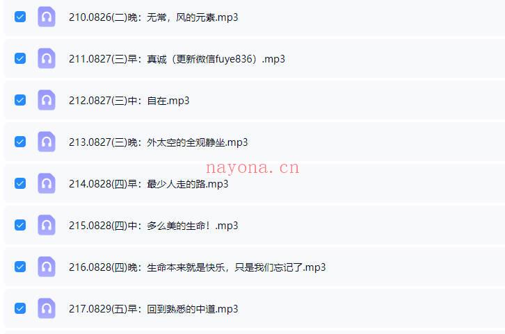 杨定一博士2025年【中道，中道到底】全球线上静心音频课200多节+配套文档