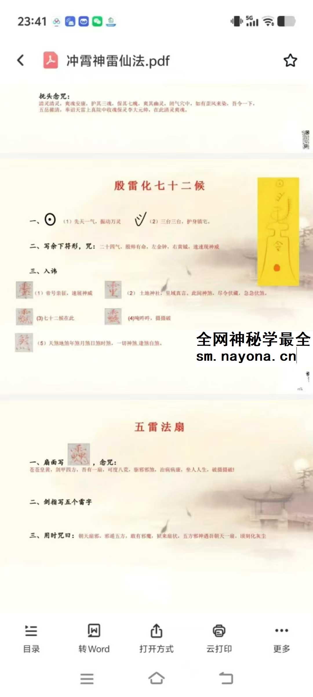 志航 冲霄神雷仙法 视频+文档